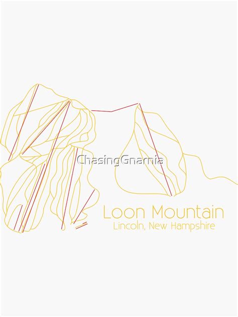 "Loon Mountain Trail Map" Sticker for Sale by ChasingGnarnia | Redbubble