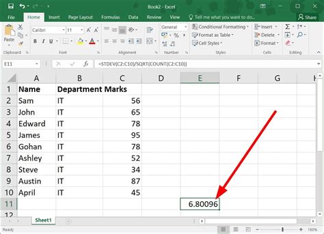 How To Calculate Standard Error In Excel 2 Quickest Ways