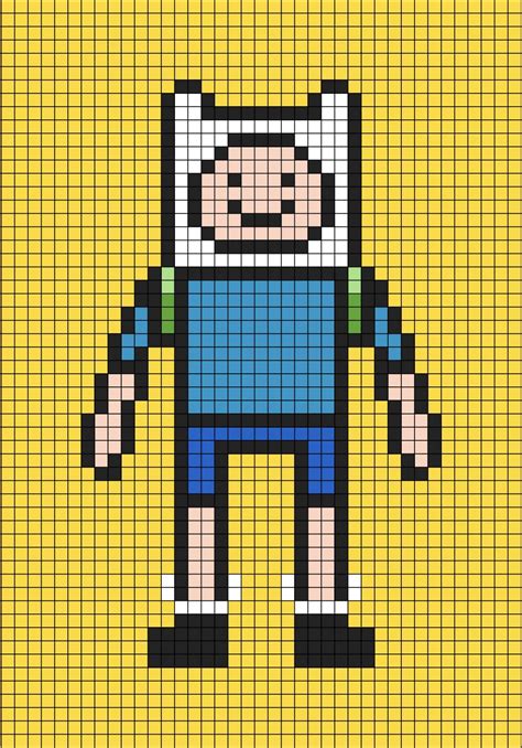 Finn Pixel Art Pixel Art Pixel Drawing Pixel Art Pattern