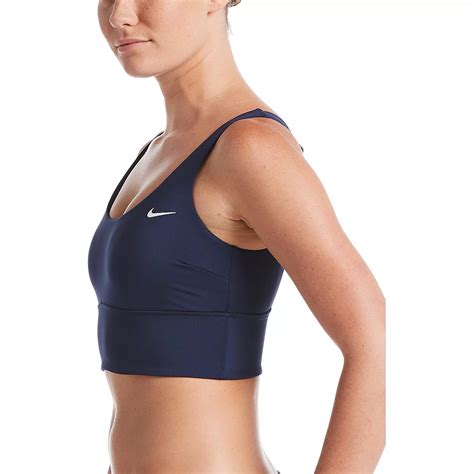 Nike Womens Essential Scoop Neck Midkini Swim Top Academy