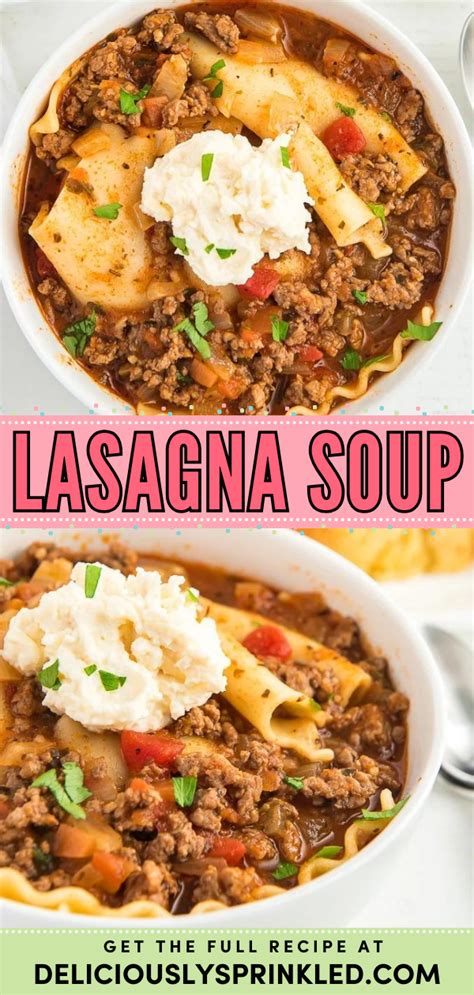 Lasagna Soup Recipe Lasagna Soup Recipe Easy Soup Recipes Healthy Lasagna Ingredients