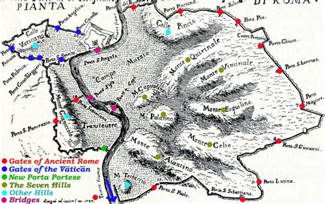 Map Of The Walls Of Rome