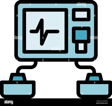 Defibrillator Technology Icon Outline Defibrillator Technology Vector Icon For Web Design