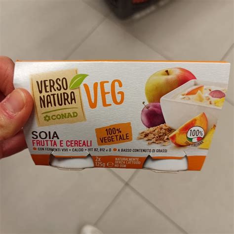 Verso Natura Conad Veg Yogurt Soia Frutta E Cereali Review Abillion