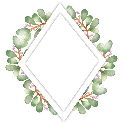 Leaf Watercolor Frame 16775020 PNG