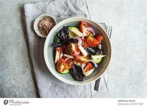 Gesunder Gem Sesalat In Der Sch Ssel Ein Lizenzfreies Stock Foto Von