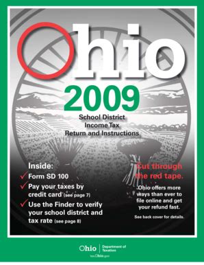 Fillable Online Tax Ohio Hio School District Income Tax Return And