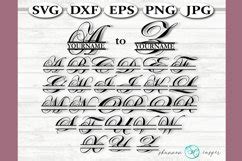 Svg Split Monogram Full Alphabet Set