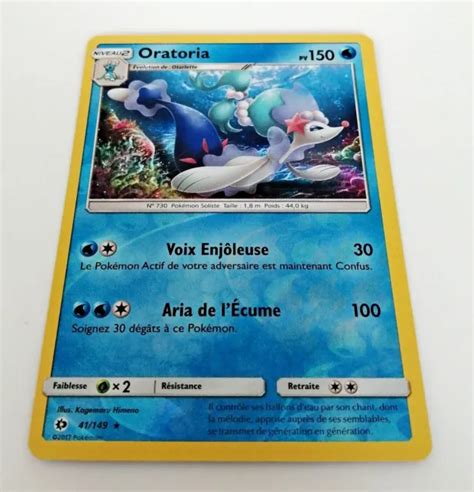 Oratoria Carte Pokemon Reverse Rare 150 Pv Soleil Et Lune 41149