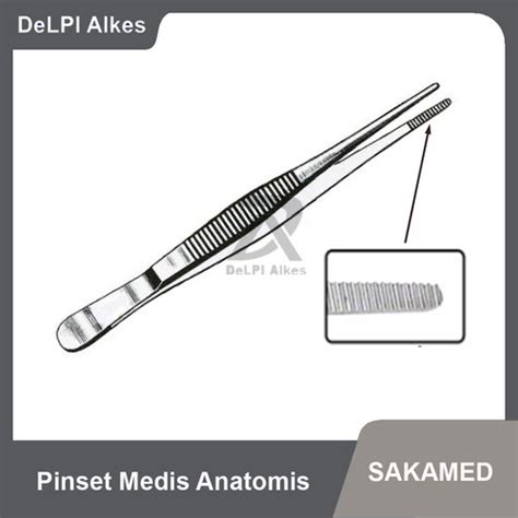 Jual Pinset Anatomis Stainless Steel Cm Sakamed Kota Malang