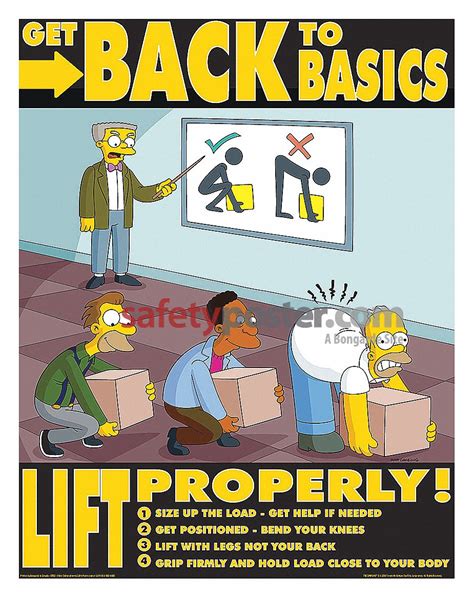 Safetypostercom Simpsons Safety Poster Safety Banner Legend Get Back