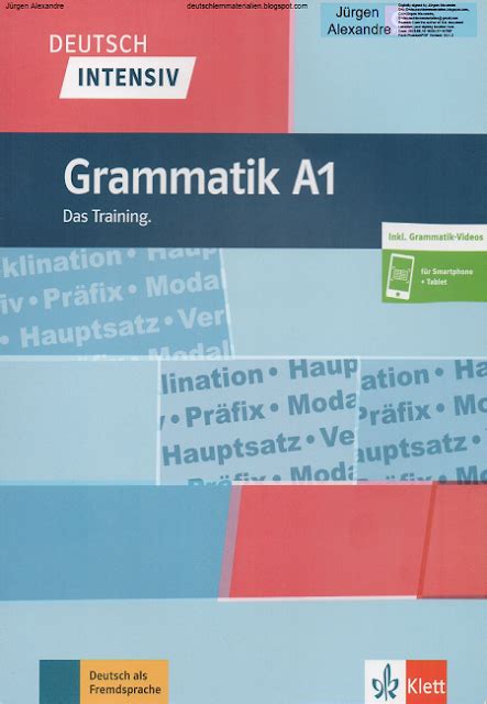 Deutsch Intensiv Grammatik A1 Worksheet House Library