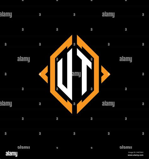 Ut Monogram Geometric Shape Style Template Monogram Initial Design