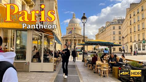 Paris walking tour 4K walk around Panthéon paris Paris 4K A Walk