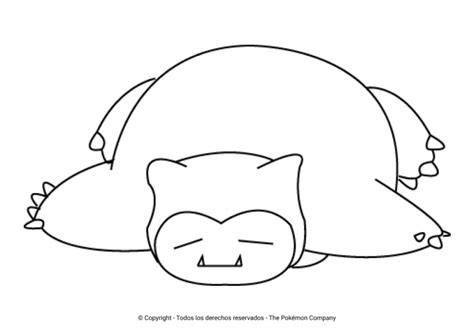 Los Mejores Dibujos De Snorlax Para Colorear Todo Para Colorear