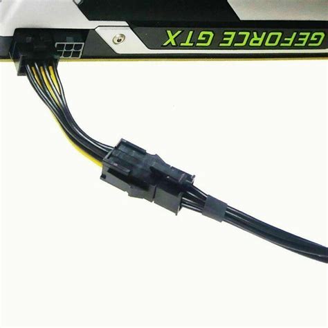 Pci Express Pcie 6 Pin To 8 Pin Graphics Card Power Adapter Jack Cable Wire Uk Ebay