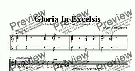 Gloria In Excelsis Download Sheet Music Pdf File