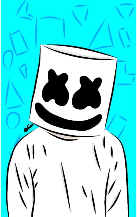 How To Draw Dj Marshmello Head Flagler Productions