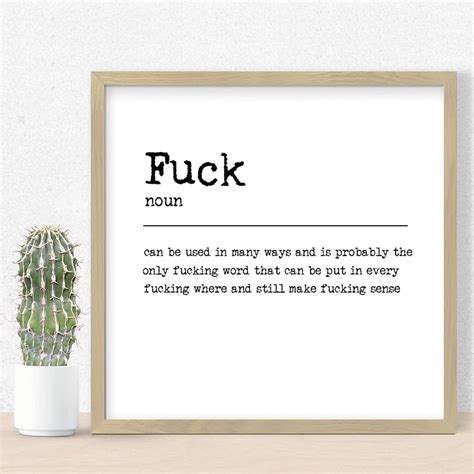 Amazon Fuck Noun Definition Wood Framed Wall Decor Sign Wall Art