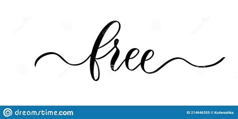 Free Vector Calligraphic Inscription With Smooth Lines Stock Vector