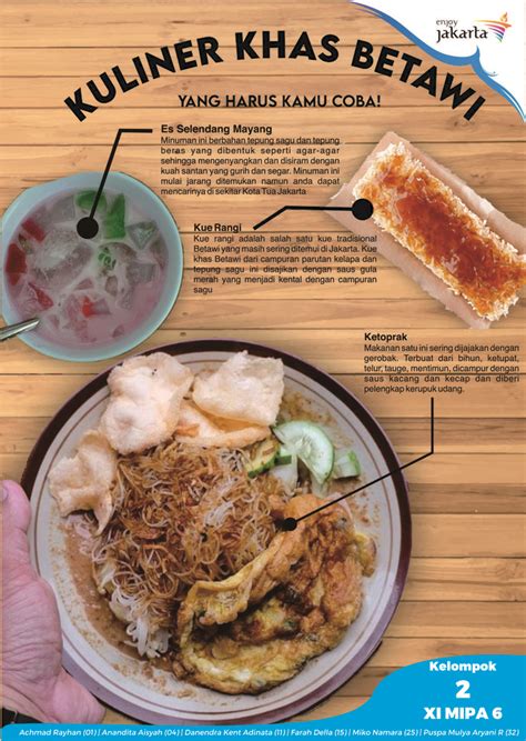 Infografis Kuliner Khas Betawi Kue Kue Agar Agar Kue