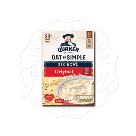 Quaker Oat So Simple Original 6 Sachets 231g Flavers International Flavours Shop