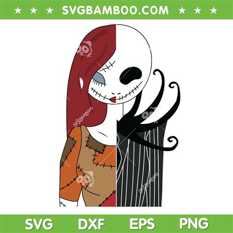 Jack Skellington And Sally Halloween SVG PNG