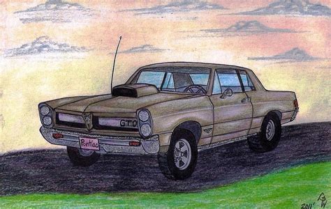 1966 Pontiac Gto Drawing By Gene Pippert Fine Art America