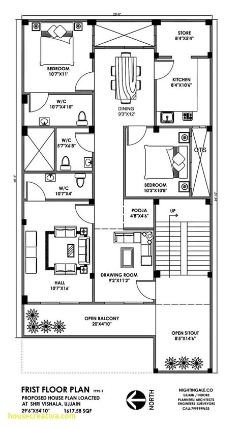 30x50 3bhk House Plan 1500sqft Little House Plans 2bhk House Plan