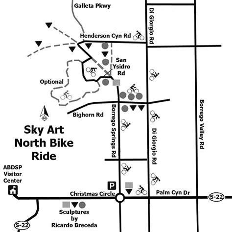 Anza Borrego Sculptures Map