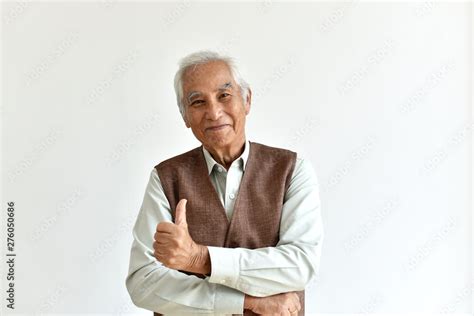 Asian senior old man, Confident and smiling elderly people showing ...