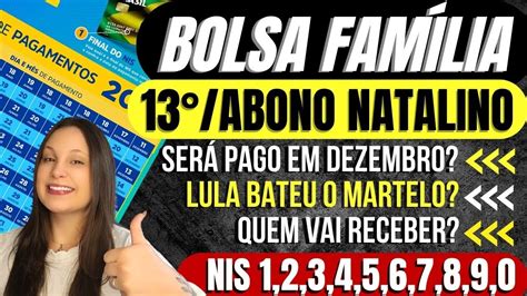 Bolsa Fam Lia Abono Natalino Ser Pago Em Dezembro