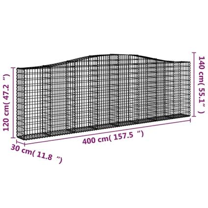 Vidaxl Paniers Gabions Arqu S Pcs X X Cm Fer Galvanis