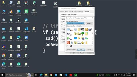 How To Change Desktop Icon Youtube