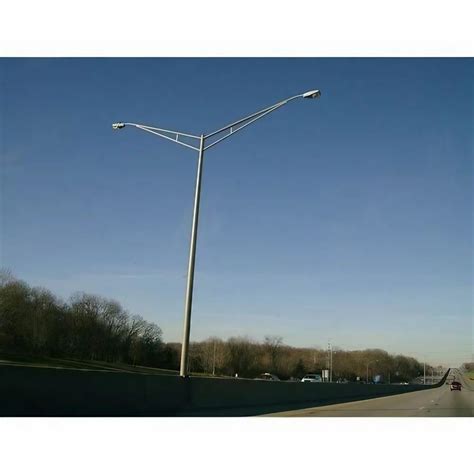 Mild Steel Dual Arm Double Arm Street Light Pole At Rs Piece In