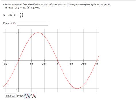 Solved For the equation, first identify the phase shift and | Chegg.com