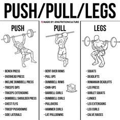 25 Best push pull workout routine images | Push pull workout, Workout ...