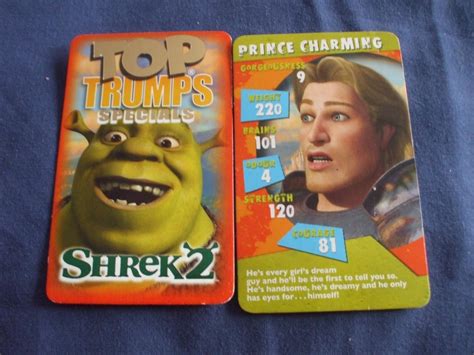 Ref Top Trumps Shrek Issue Single Card Selection From Menu