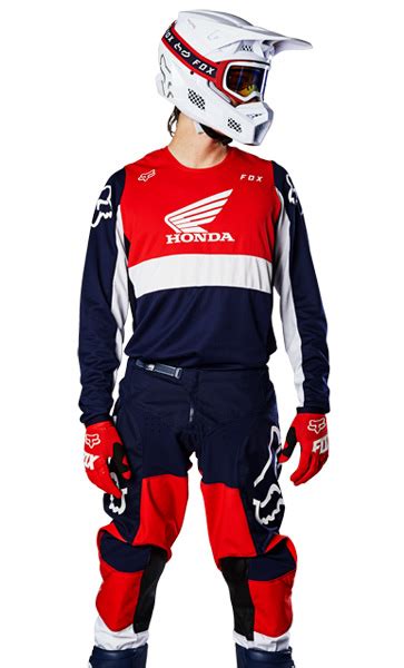 Tenue Cross Fox Racing Honda Bleu Marine Rouge Fx Motors