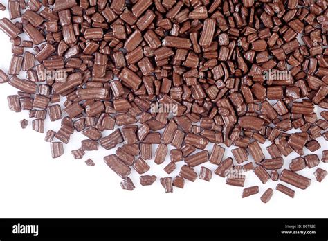 chocolate flake  white background stock photo alamy
