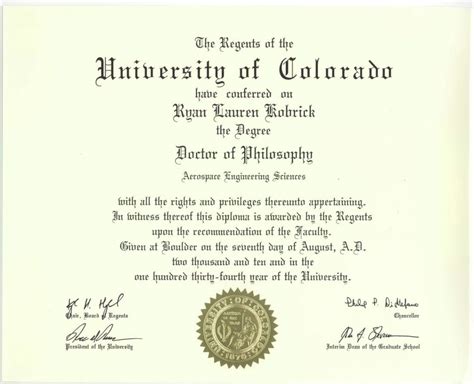 College Diploma Certificate Template