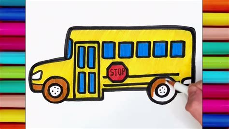 How To Draw School Bus Youtube