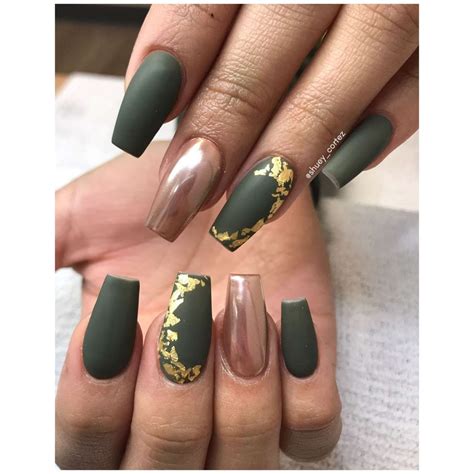 12 What Color Nails With Olive Green Dress Olive Nails Matte Green Nails Matte Nails Design