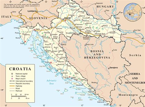 croatia map