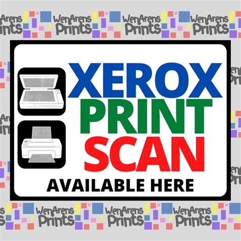 Xerox Print Scan Available Here Laminated Pvc Waterproof Sticker Sign