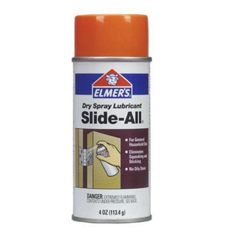 Elmer's E450 Slide-All Non-Staining Dry Spray Lubricant 4-Ounce for