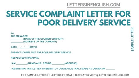 Complaint Letter For Poor Courier Service How To Write A Complaint