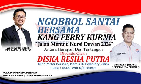 Diska Resha Putra Ngobrol Santai Sarana Konsolidasi Kader Dan Bacaleg