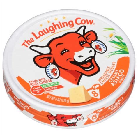 The Laughing Cow® Creamy Asiago Spreadable Cheese Wedges 8 Ct 6 Oz