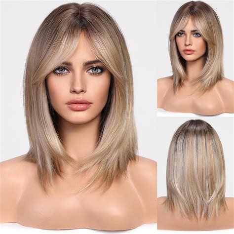 Amazon HAIRCUBE Ombre Ash Blonde Wigs For Woemn Light Blonde